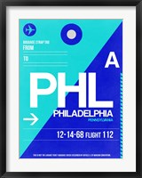 Framed PHL Philadelphia Luggage Tag 1