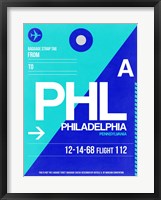 Framed PHL Philadelphia Luggage Tag 1