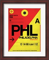 Framed PHL Philadelphia Luggage Tag 2