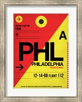 Framed PHL Philadelphia Luggage Tag 2