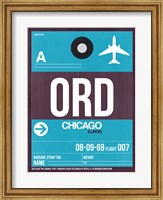 Framed ORD Chicago Luggage Tag 1