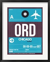 Framed ORD Chicago Luggage Tag 1