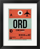 Framed ORD Chicago Luggage Tag 2