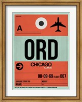Framed ORD Chicago Luggage Tag 2