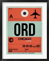 Framed ORD Chicago Luggage Tag 2