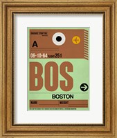 Framed BOS Boston Luggage Tag 1