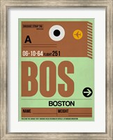 Framed BOS Boston Luggage Tag 1