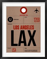 Framed LAX Los Angeles Luggage Tag 1