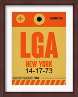 Framed LGA New York Luggage Tag 1