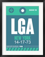 Framed LGA New York Luggage Tag 2