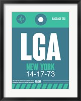 Framed LGA New York Luggage Tag 2