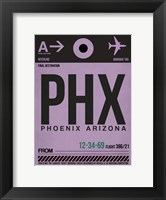 Framed PHX Phoenix Luggage Tag 1