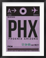 Framed PHX Phoenix Luggage Tag 1