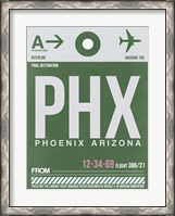Framed PHX Phoenix Luggage Tag 2