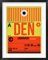 Framed DEN Denver Luggage Tag 1