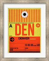 Framed DEN Denver Luggage Tag 1
