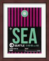 Framed SEA Seattle Luggage Tag 2