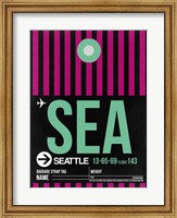 Framed SEA Seattle Luggage Tag 2