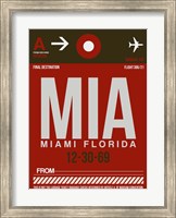 Framed MIA Miami Luggage Tag 2