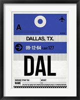 Framed DAL Dallas Luggage Tag 1