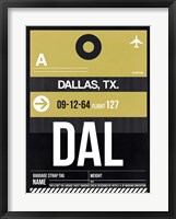 Framed DAL Dallas Luggage Tag 2