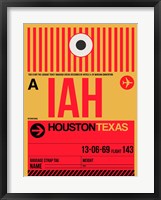 Framed IAH Houston Luggage Tag 1