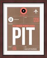 Framed PIT Pittsburgh Luggage Tag 2