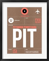 Framed PIT Pittsburgh Luggage Tag 2