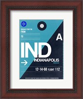 Framed IND Indianapolis Luggage Tag 2