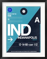 Framed IND Indianapolis Luggage Tag 2