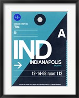 Framed IND Indianapolis Luggage Tag 2