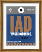 Framed IAD Washington Luggage Tag 2