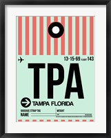 Framed TPA Tampa Luggage Tag 1