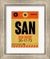 Framed SAN San Diego Luggage Tag 1