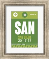 Framed SAN San Diego Luggage Tag 2