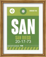 Framed SAN San Diego Luggage Tag 2
