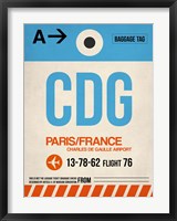 Framed CDG Paris Luggage Tag 2