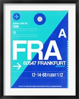 Framed FRA Frankfurt Luggage Tag 1