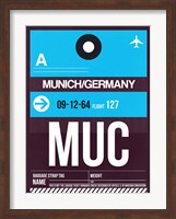 Framed MUC Munich Luggage Tag 1