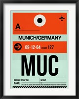 Framed MUC Munich Luggage Tag 2