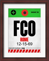 Framed FCO Rome Luggage Tag 1