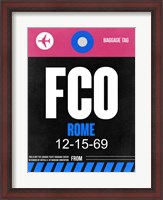 Framed FCO Rome Luggage Tag 2