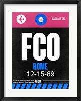 Framed FCO Rome Luggage Tag 2