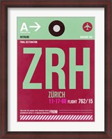 Framed ZRH Zurich Luggage Tag 2