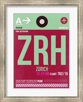 Framed ZRH Zurich Luggage Tag 2