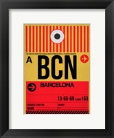 Framed BCN Barcelona Luggage Tag 1