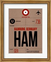 Framed HAM Hamburg Luggage Tag 1
