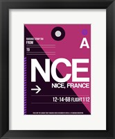 Framed NCE Nice Luggage Tag 1