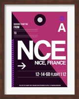 Framed NCE Nice Luggage Tag 1