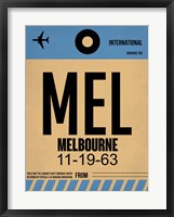 Framed MEL Melbourne Luggage Tag 1